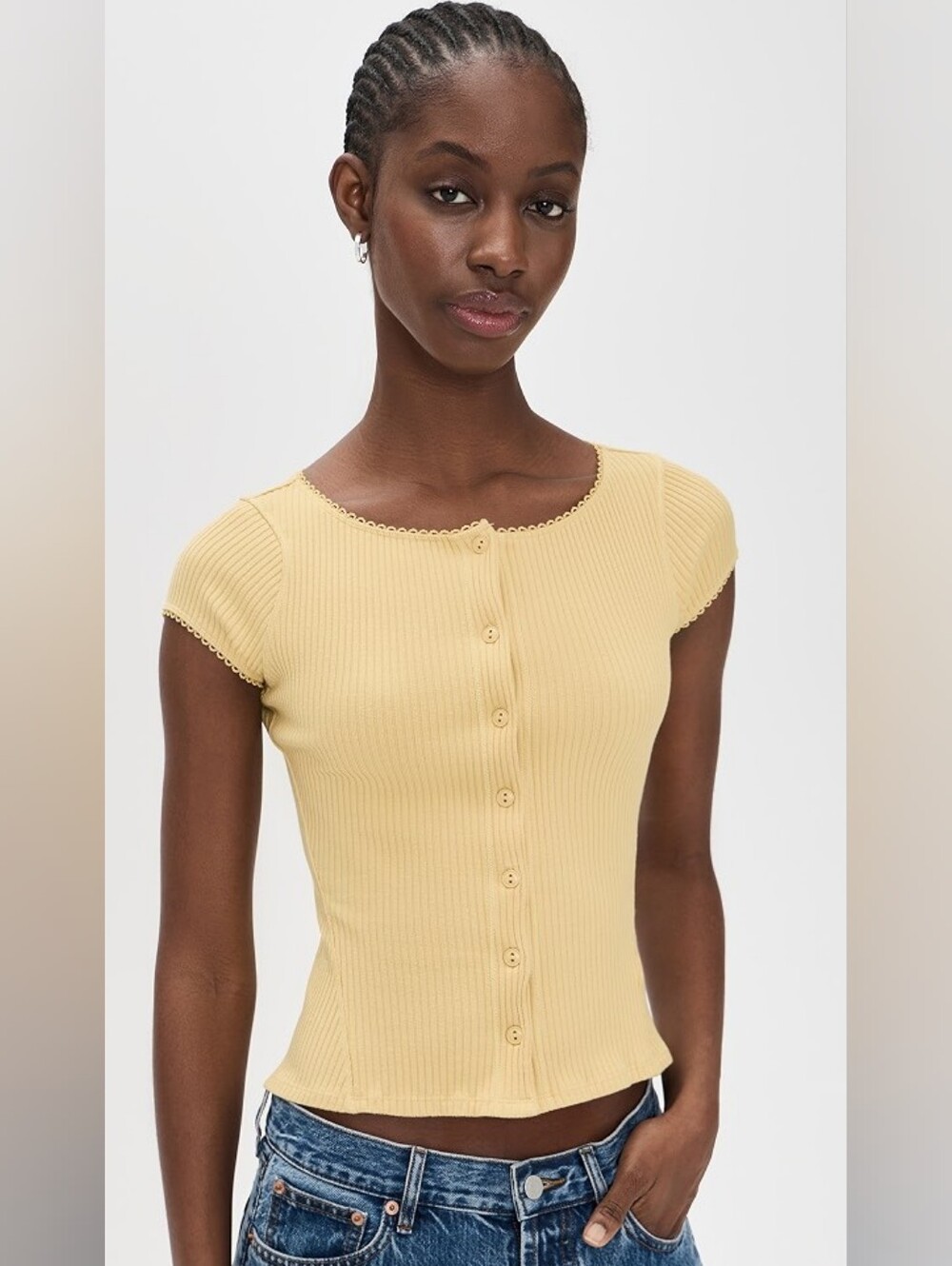 Free People Short Sleeve Cardigan Tee